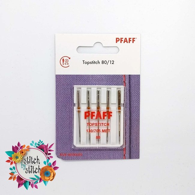 Pfaff Topstitch Needle - Size 80/12 5 pack