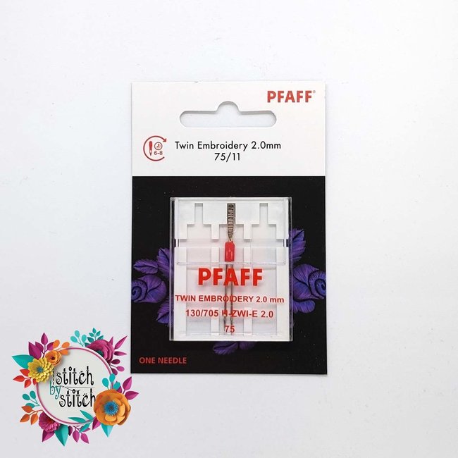 Pfaff Twin Embroidery Needle - Size 75/11 - 2.0mm 1 pack