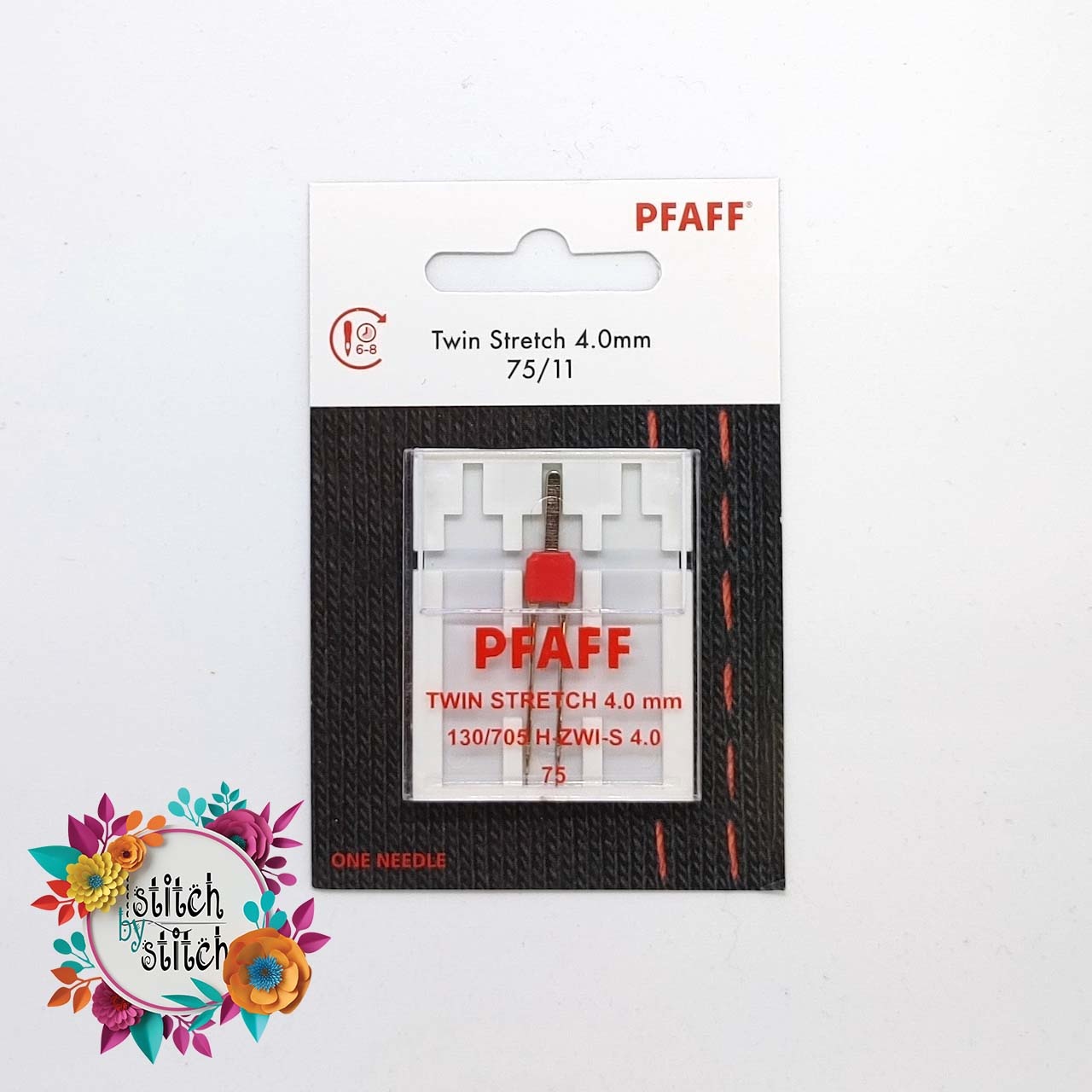 Pfaff Twin Stretch Needle Size 75/11 4.0mm 1 pack Stitch by Stitch