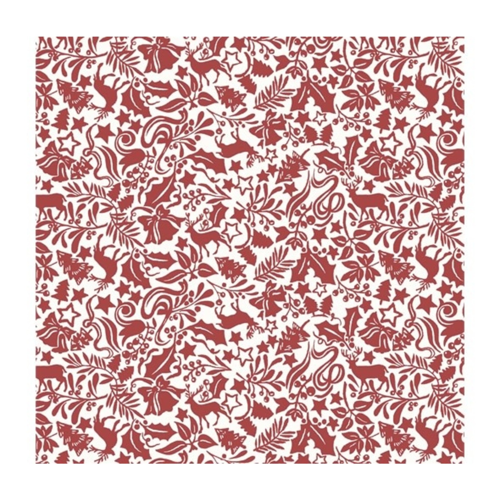 Liberty A Woodland Christmas, Enchanted Forest, Red (04776019/A) $0.20 per cm or $20/m