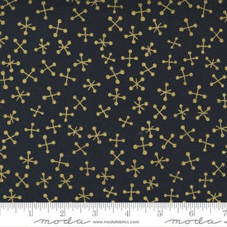 Moda Whispers Metallic, Jacks, Black Gold (33559 14) $0.21 per cm or $21/m