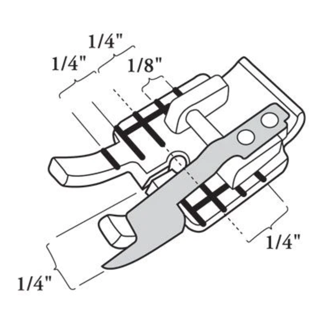 HV Clear Adjustable 1/4" Foot w/ Guide (group 5-9)