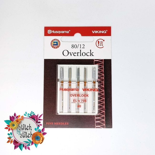 Husqvarna Viking Overlock Needle - Size 80/12 5 pack