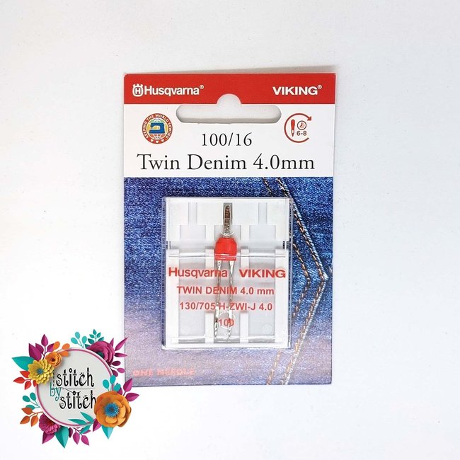 Husqvarna Viking Twin Denim Needle - Size 100/16 - 4.0mm 1 pack