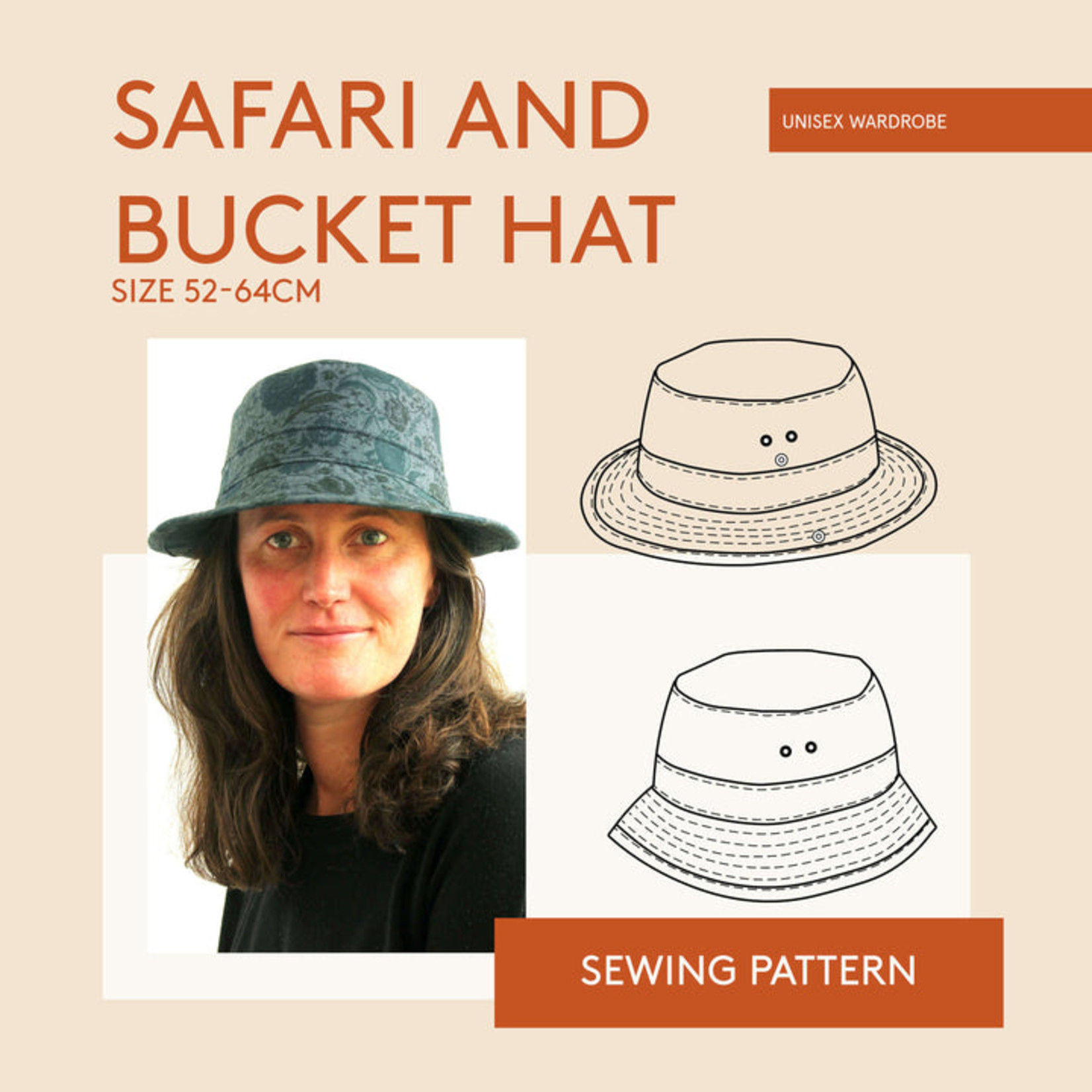 Wardrobe by Me Bucket Hat and Safari Hat Pattern 52-64cm
