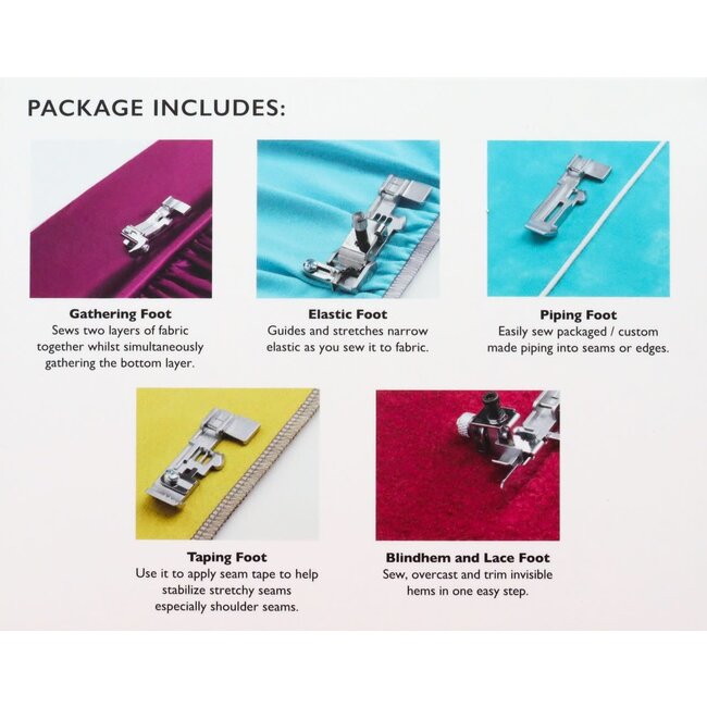 Overlock Feet Kit (Amber™ Air S|600, Huskylock™S21 and Huskylock™ S25)