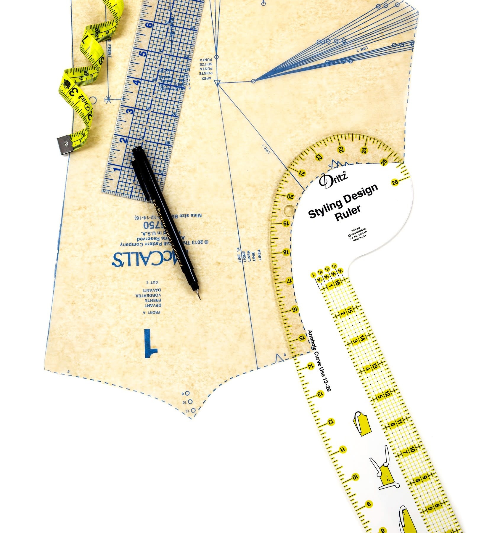 Styling Design Ruler Clear 20in - Stitch by Stitch