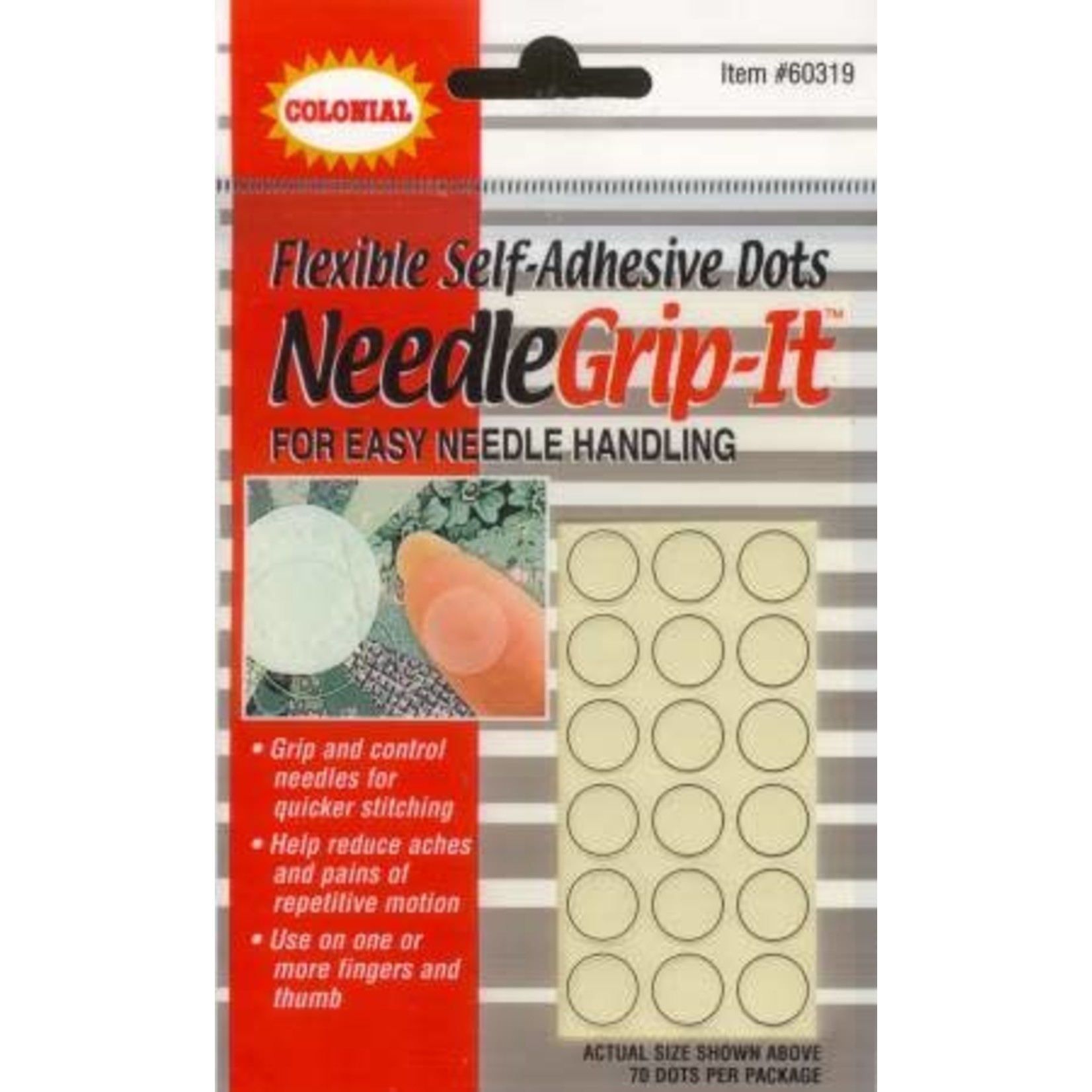 Colonial Needle Needle Grip It (70 dots)