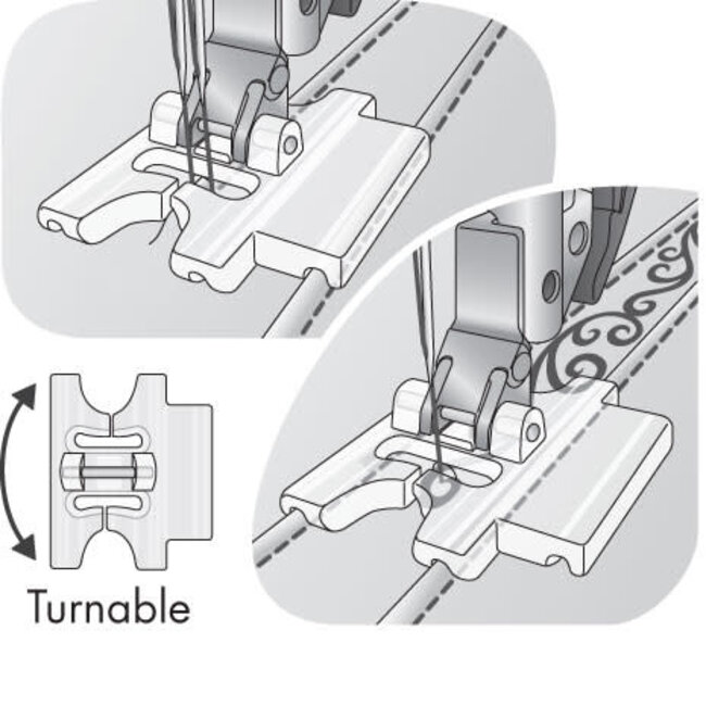 Pfaff Pintuck Foot w/Decorative Stitch Guide (F,G,J,K*,L)