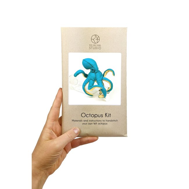 Octopus Hand Stitching Felt Kit - Turquoise