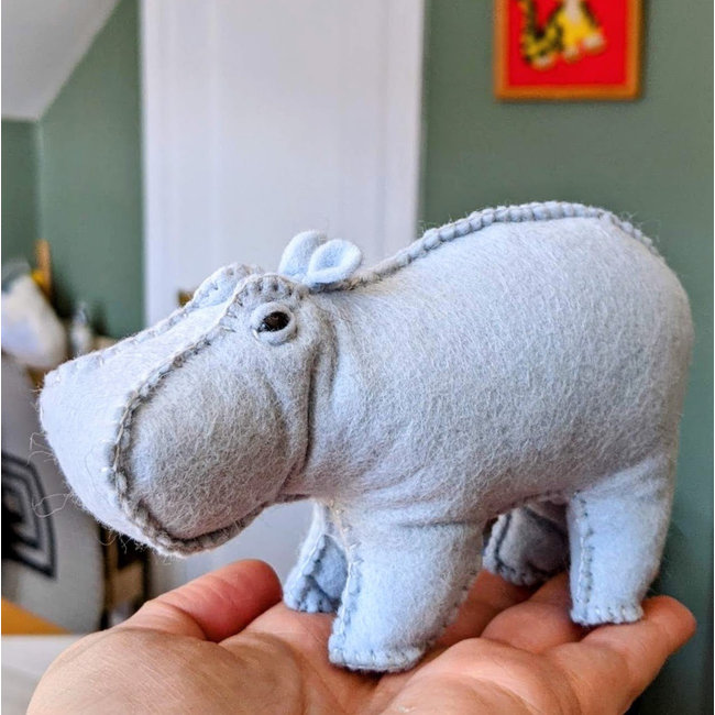 House Hippo Hand Stitching Felt Kit