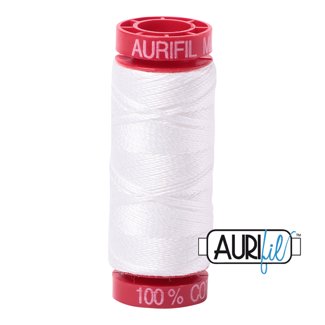 AURIFIL 12WT 2021 Natural White small spool
