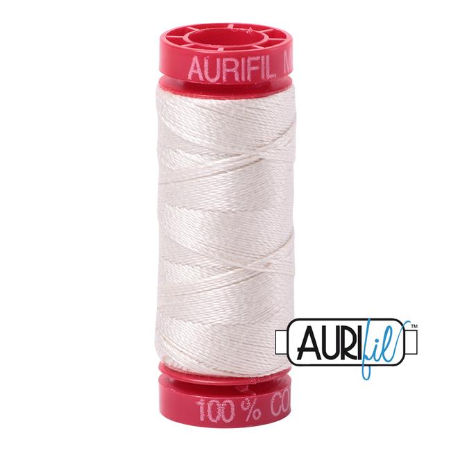 AURIFIL 12WT 2309 Silver White small spool