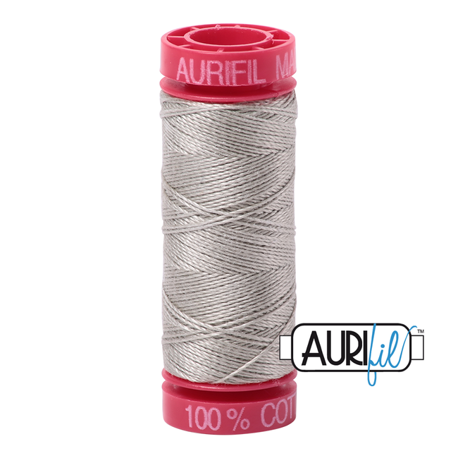 AURIFIL 12WT 5021 Light Grey small spool