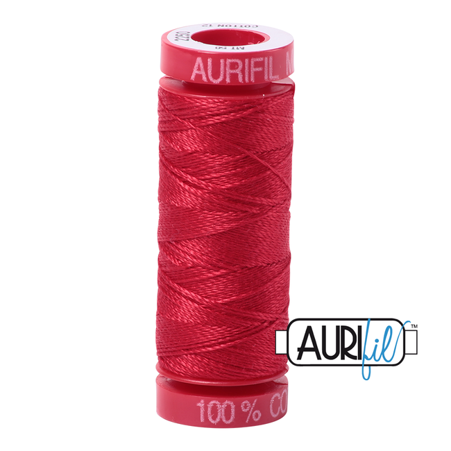 AURIFIL 12WT 2250 Red small spool