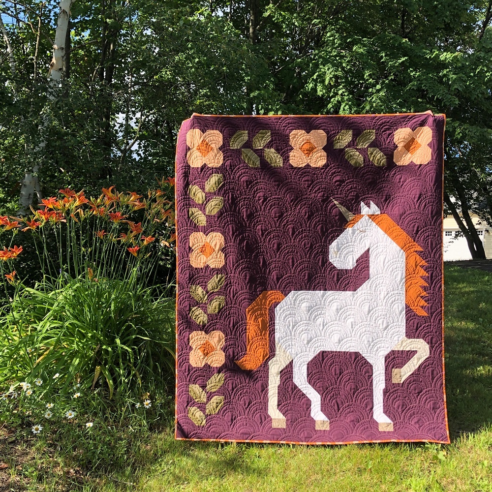 Unicorn Garden Quilt Pattern Stitch by Stitch