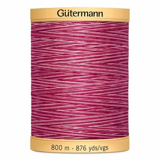 Gutermann Variegated Cotton 50wt Thread 800m - Plum Berry