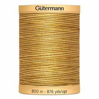Gutermann Variegated Cotton 50wt Thread 800m - Coffee & Cream