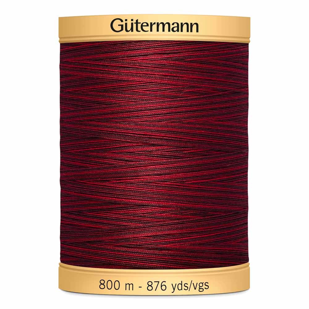 Gutermann Variegated Cotton 50wt Thread 800m - Berry Berry