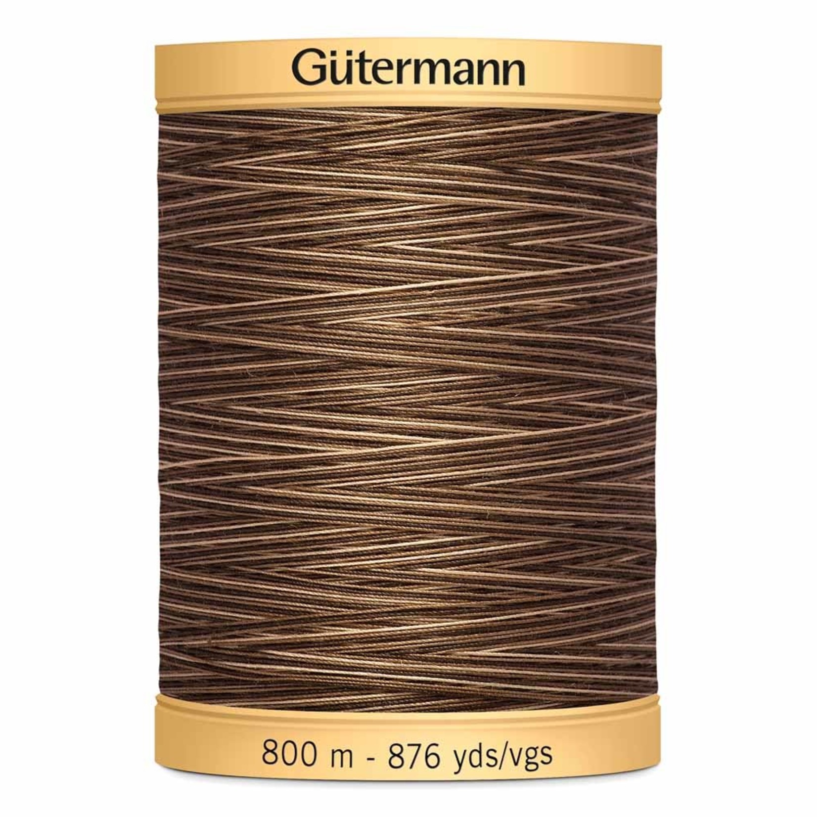 Gutermann Variegated Cotton 50wt Thread 800m Brown Sugar &Cinnamon Stitch by Stitch