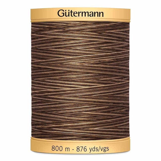 Variegated Cotton 50wt Thread 800m - Brown Sugar &Cinnamon