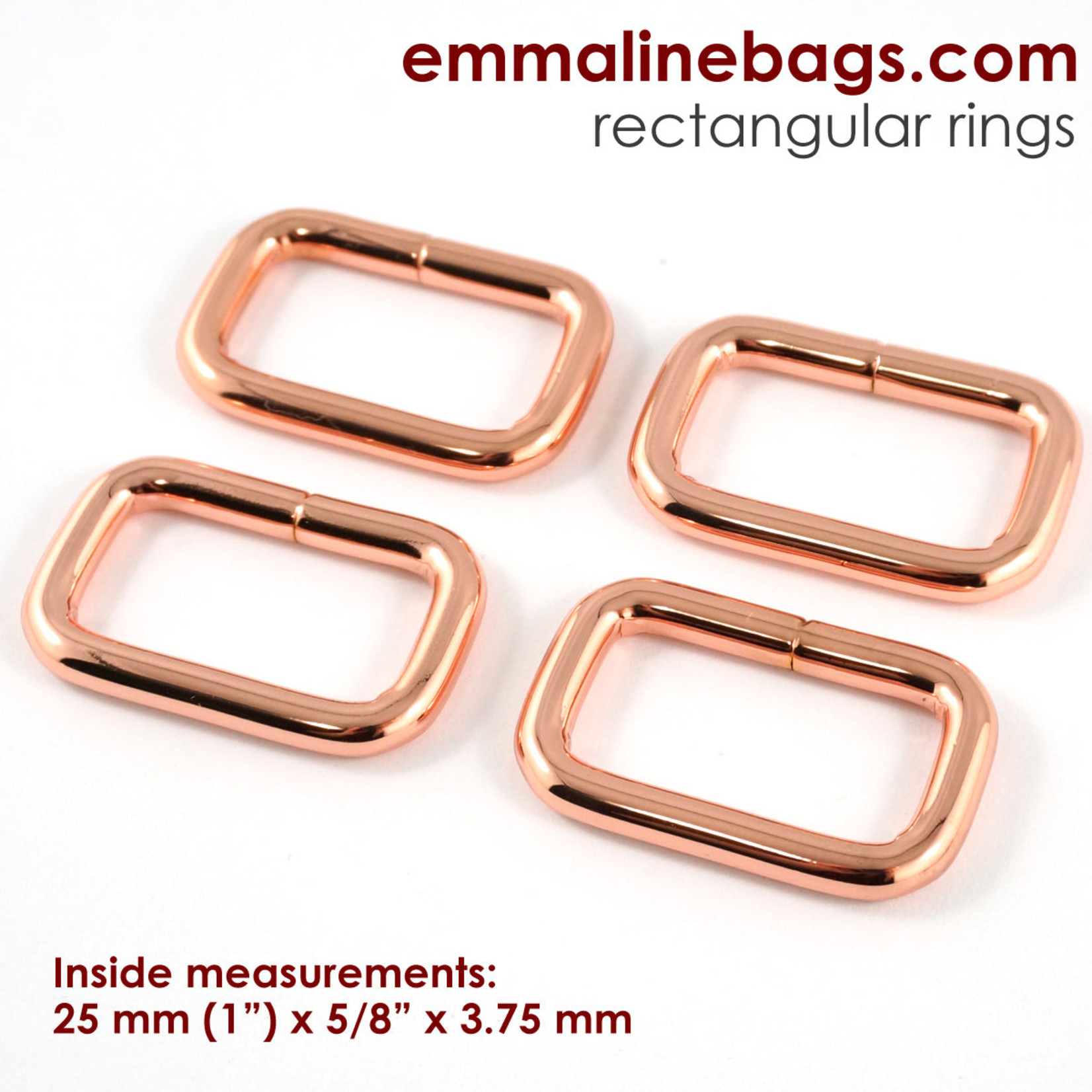 Emmaline Rectangular Rings: (4 Pack)