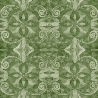 Blank Quilting Corp Baroque - Green 108" WIDE, PER CM or $30/M