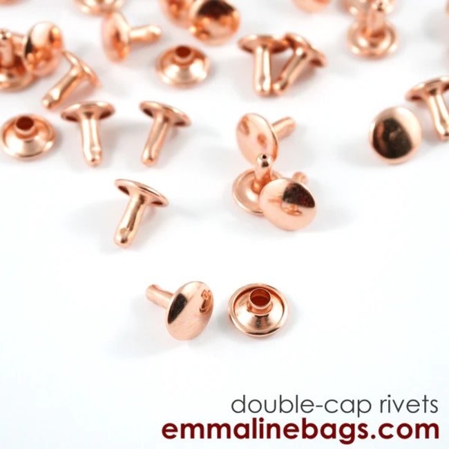Double Cap RIVETS - Medium (9 mm Cap x 8 mm Post)