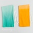 Discontinued, while supplies last Ombre Tea Towel Set of 2 - Tangerine & Aqua