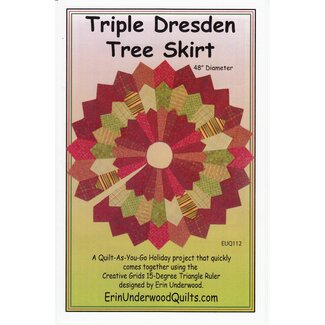 Erin Underwood Quilts Triple Dresden Tree Skirt