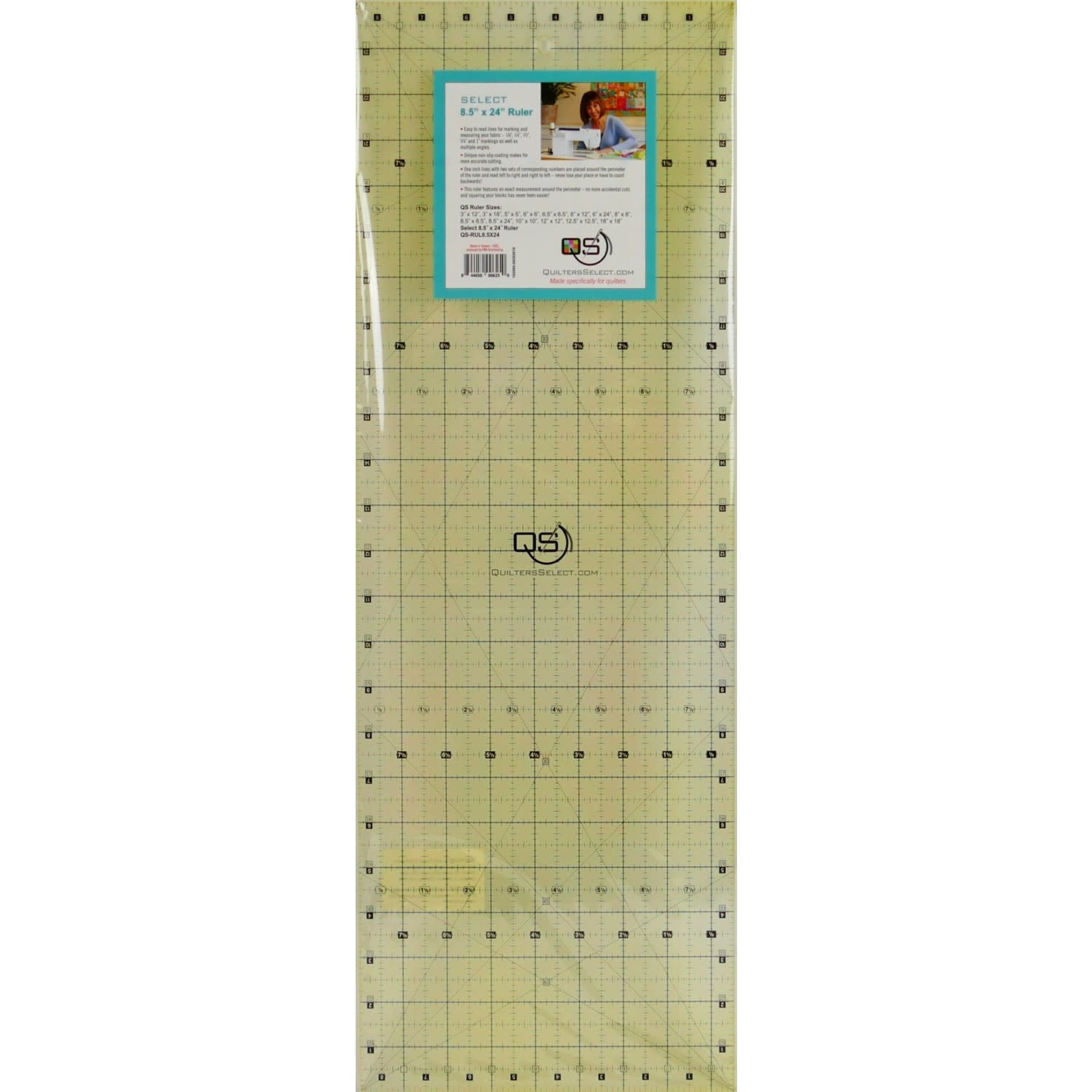 Quilters Select Non-Slip Ruler 8-1/2in x 24in