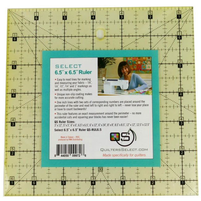 Non-Slip Ruler 6-1/2in x 6-1/2in