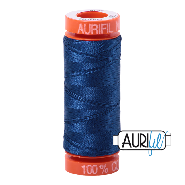 AURIFIL 50 WT Dark Delft Blue 2780 Small Spool