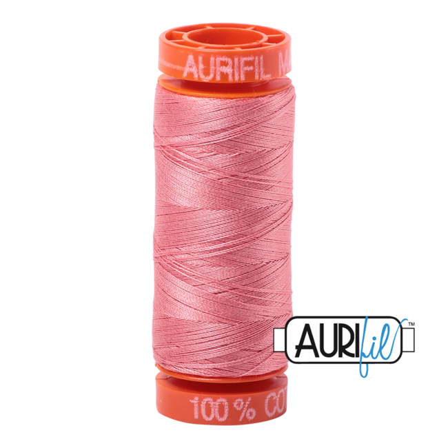 AURIFIL 50 WT Peachy Pink 2435 Small Spool