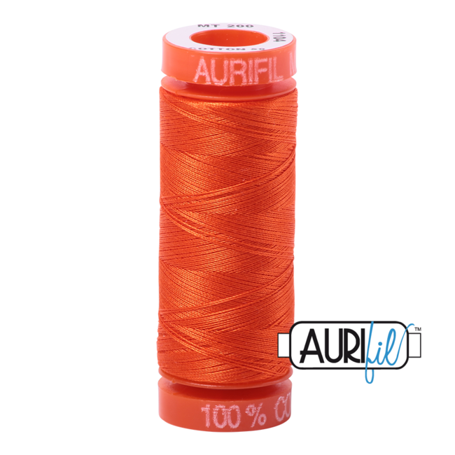 AURIFIL 50 WT Neon Orange 1104 Small Spool