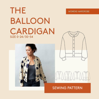 Wardrobe by Me Balloon Cardigan Pattern 0-24 (30-54)