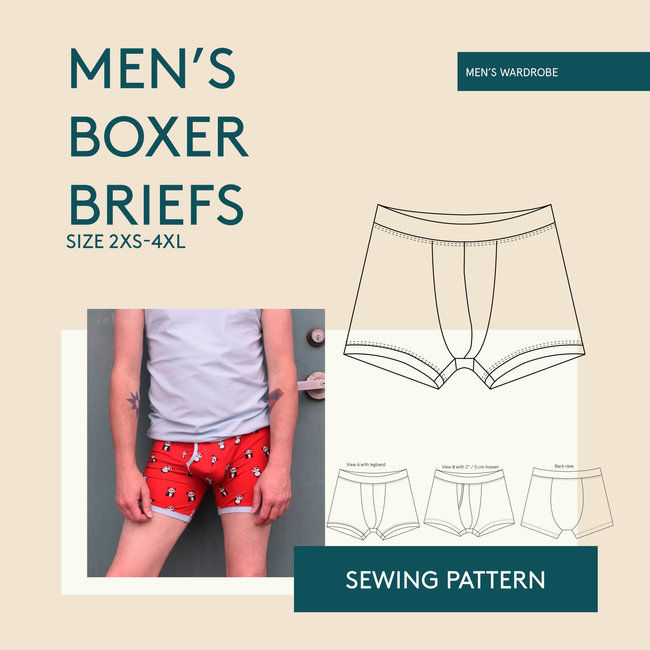 Boxer Shorts Underpants Pattern 2XS-3XL - Stitch by Stitch