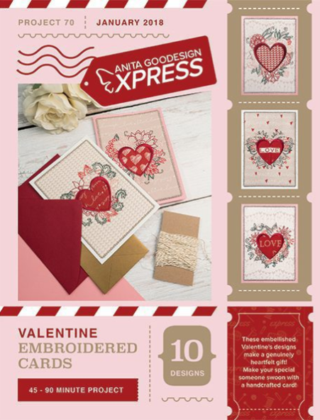 Anita Goodesign Anita Goodesign - Valentine Embroidered Cards Embroidery