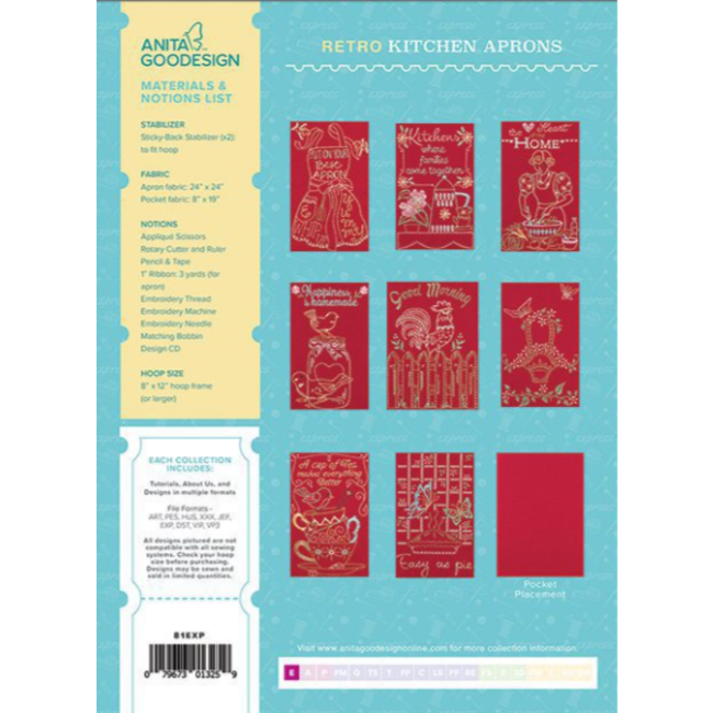 Anita Goodesign - Retro Kitchen Aprons Embroidery