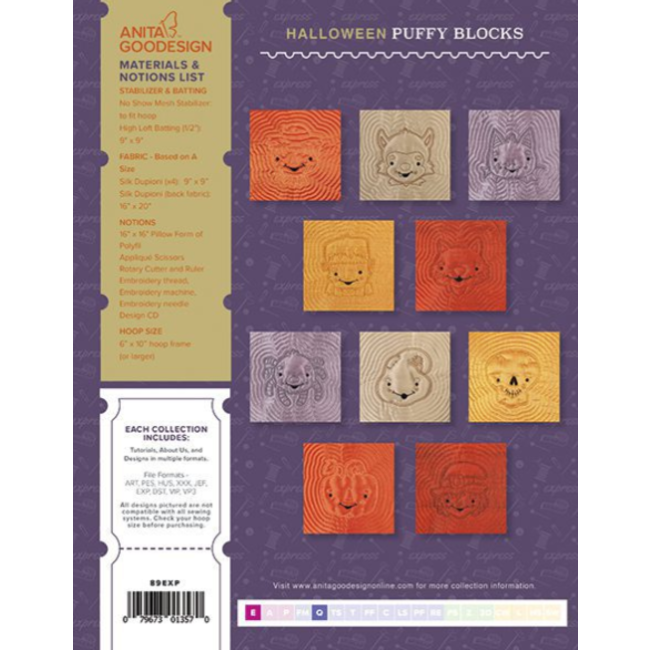 Anita Goodesign - Halloween Puffy Blocks Embroidery