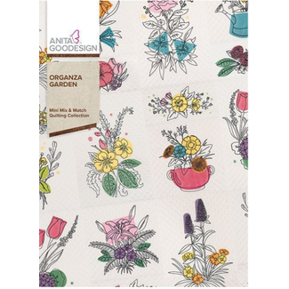 Anita Goodesign Organza Garden Mix and Match Quilting Collection Hoop sizes 6” x 10” to 9.5” x 14”