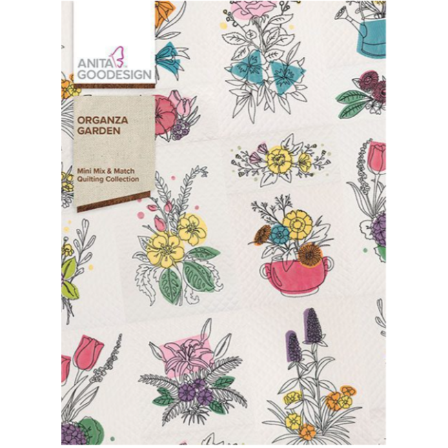 Organza Garden Mix and Match Quilting Collection Hoop sizes 6” x 10” to 9.5” x 14”