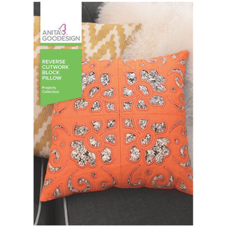 Anita Goodesign Reverse Cutwork Block Pillow Projects Collection Hoop sizes 6” x 10” to 9.5” x 14”