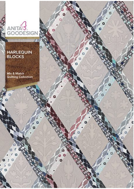 Anita Goodesign Harlequin Blocks Mix & Match Quilting Collection Hoop sizes 6” x 10” to 9.5” x 14”