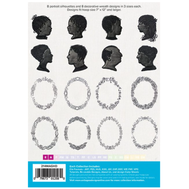 Family Portraits Mini Collection Hoop sizes  7” x 12” to 9.5” x 14”