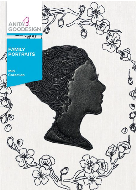 Anita Goodesign Family Portraits Mini Collection Hoop sizes  7” x 12” to 9.5” x 14”