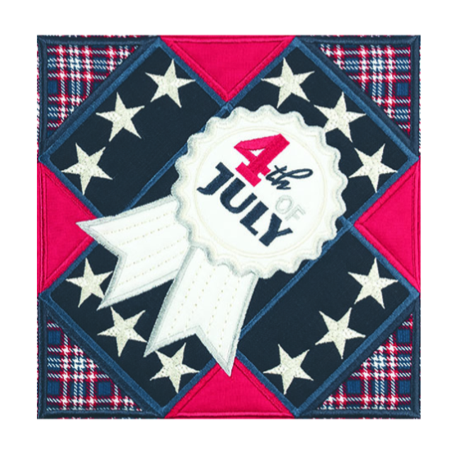 Patriotic Trivets Projects Collection Hoop sizes  7” x 12” to 9.5” x 14”