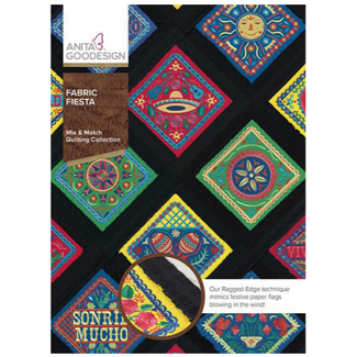 Anita Goodesign Fabric Fiesta Mix & Match Quilting Collection Hoop Sizes 5” x 7” to 9.5” x 14”