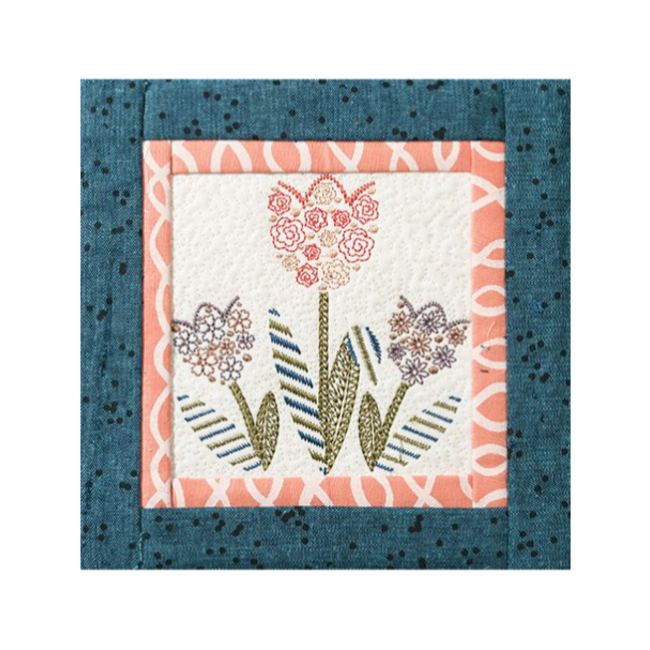 Hand Stitched Bouquet Quilt Mix & Match Quilting Collection Hoop sizes 5” x 7” to 9.5” x 14