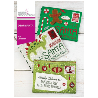 Anita Goodesign Dear Santa Full Collection Hoop sizes 6” x 10” to 9.5” x 14”